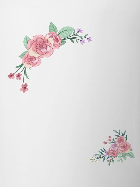 Lettre e fleurs