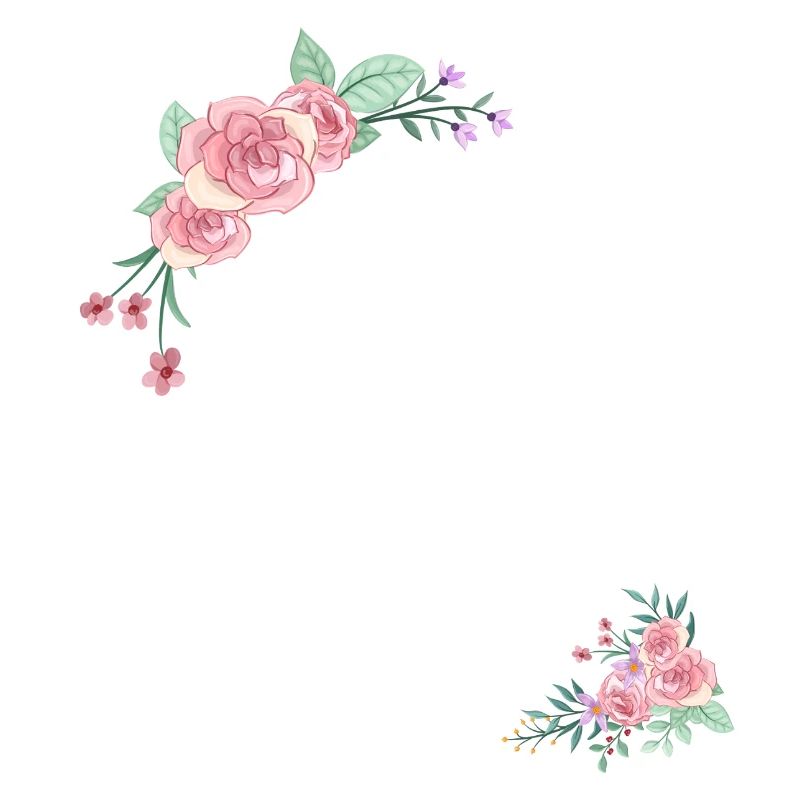 Lettre e fleurs