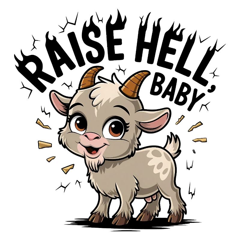 Motif de bébé chèvre câlin.