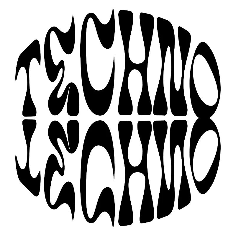 Techno liquid logo design