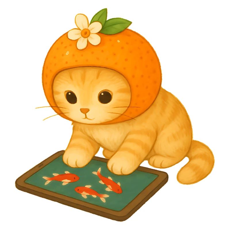 Bright Fruit Cat for Kids