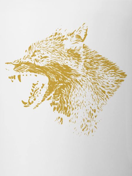 Golden Wolf Illustration Design