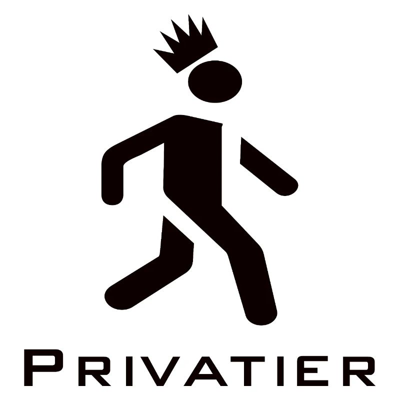 Privatier - Runner mit Krone Design schwarz
