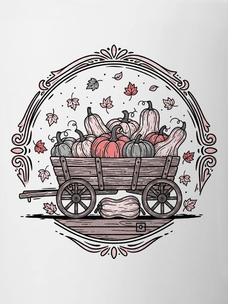 Autumn Harvest Pumpkin Wagon