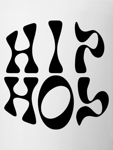 Hip Hop liquid wavy logo