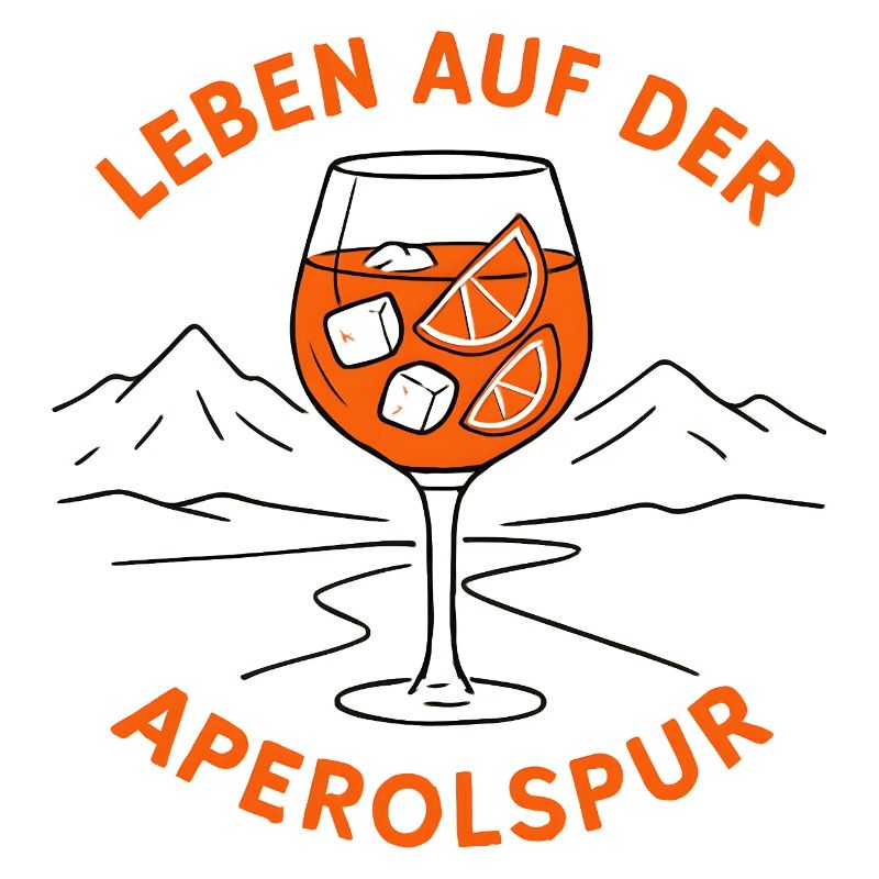 Leben auf der Aperolspur Spritz Humor Geschenkidee