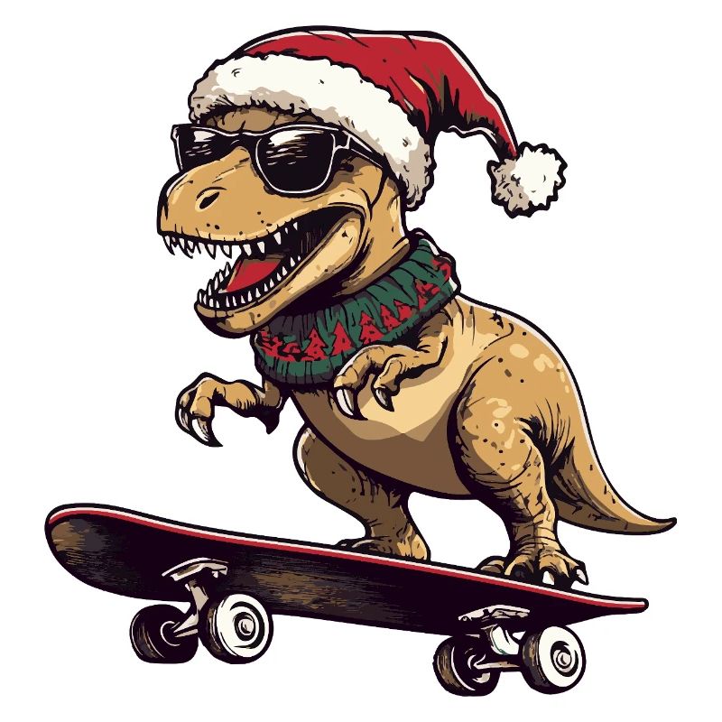 Dinosaure T-Rex Noël Drôle