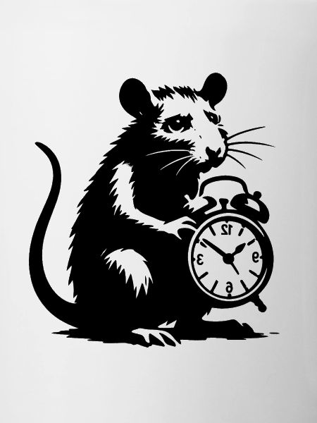 Stressed Rat and Alarm Clock