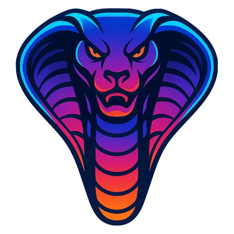 Neon Cobra Gradient Illustration