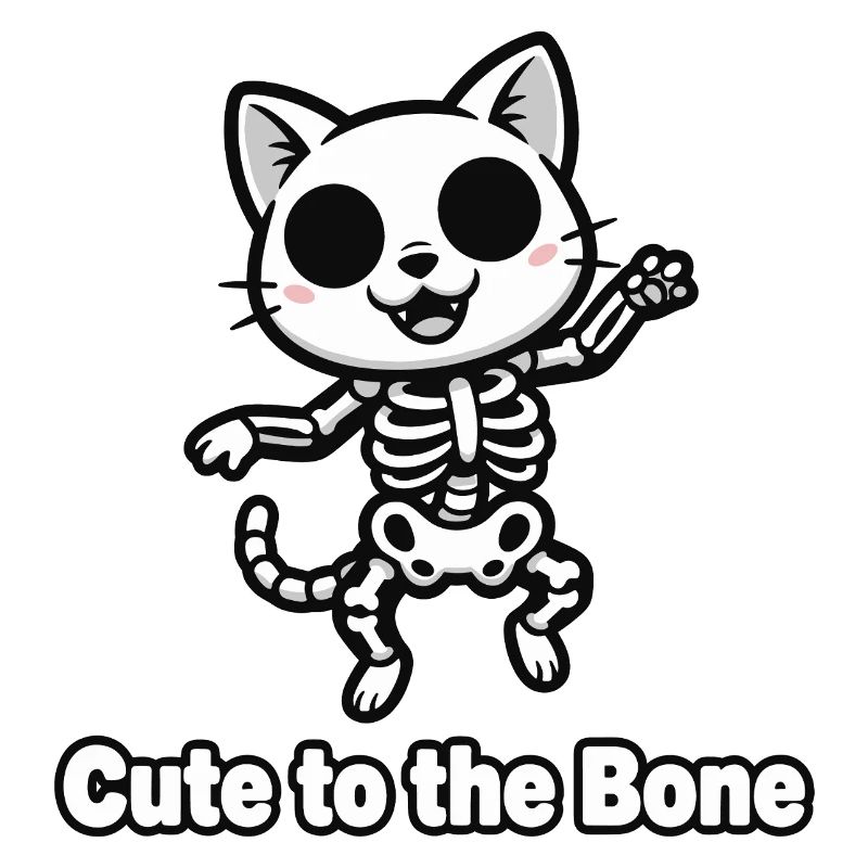 Cat Skeleton Cute to the Bone