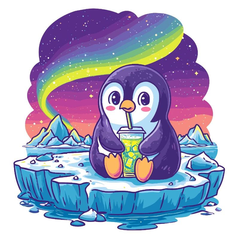 Aurora Pinguin Eislandschaft