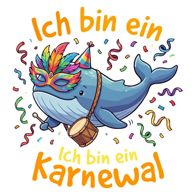 Ich bin ein Karnewal Konfetti Damen Karneval Lusti
