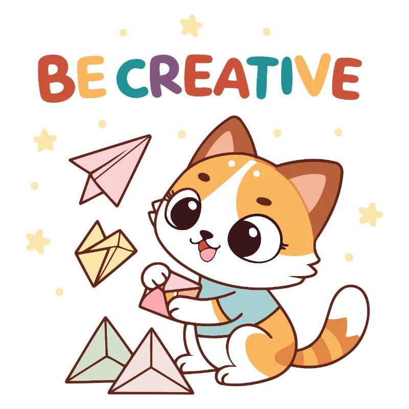 Creative Kitten and Paper Planes