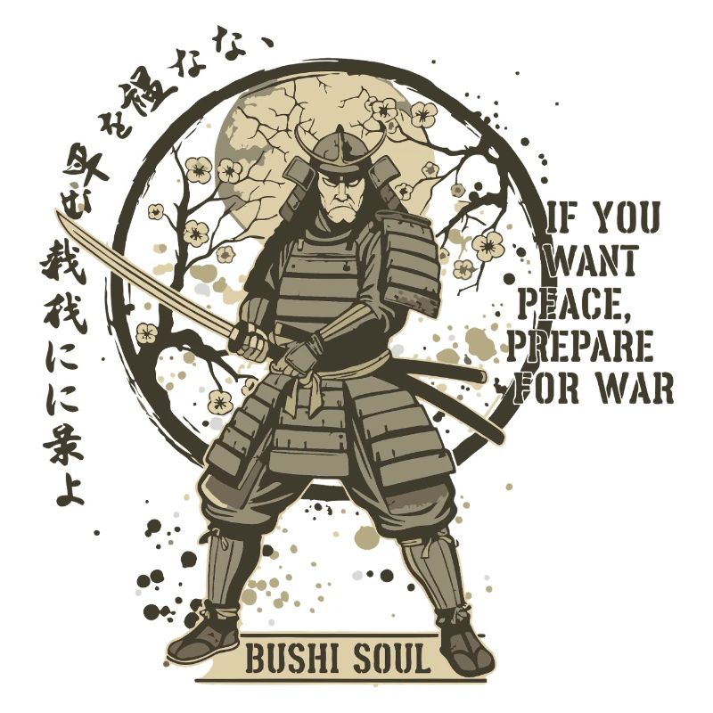 Bushi Seele Samurai in Blüten