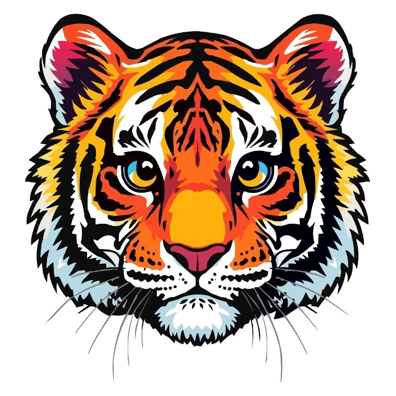 Niedlicher Tigerkopf 