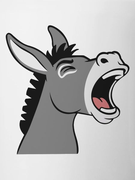 Loud Donkey Cartoon Head