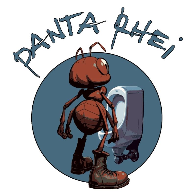 Panta rhei - ant in front of urinal - everything flows