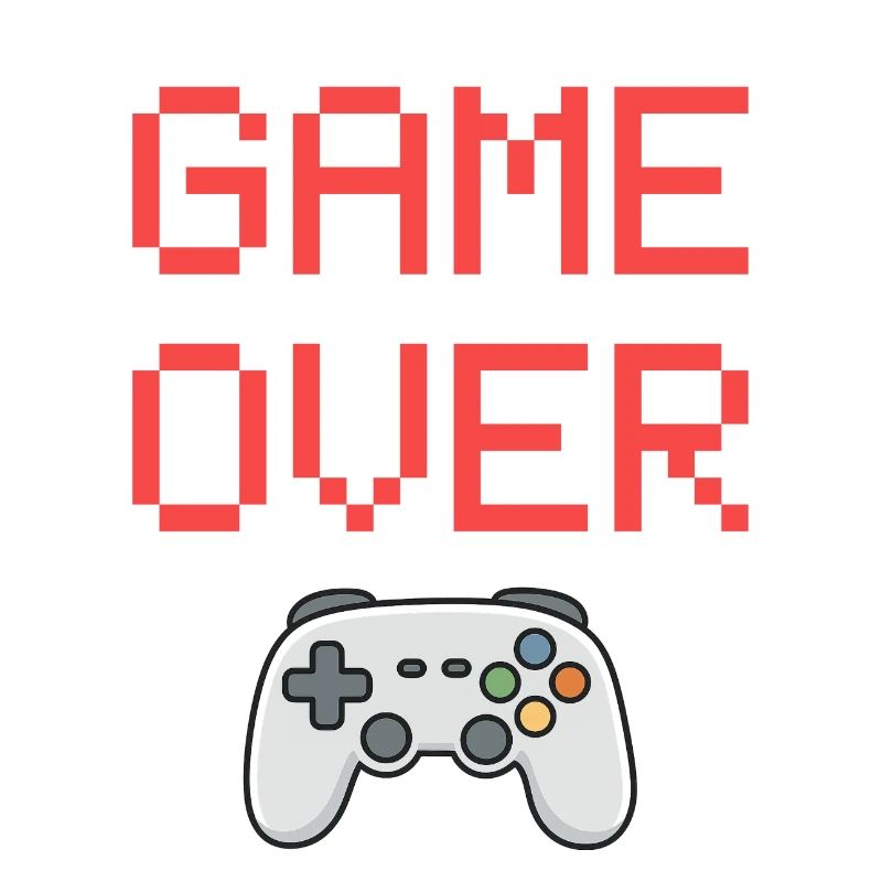 Game Over – Gamer Controller T-Shirt