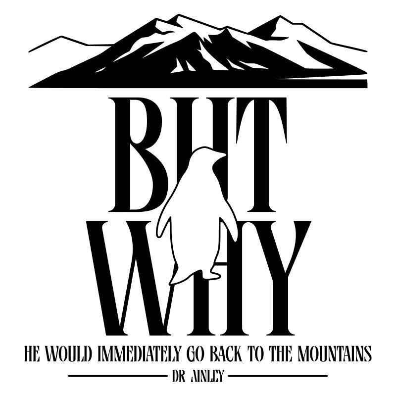 But Why Penguin Meme Minimalist Art