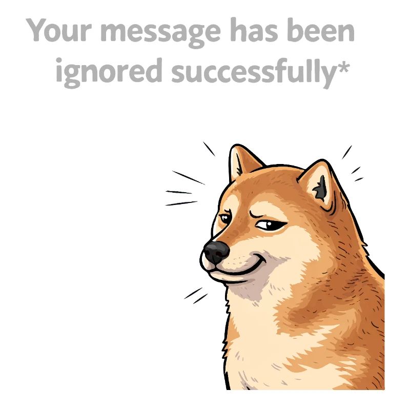 Your message was successfully ignored