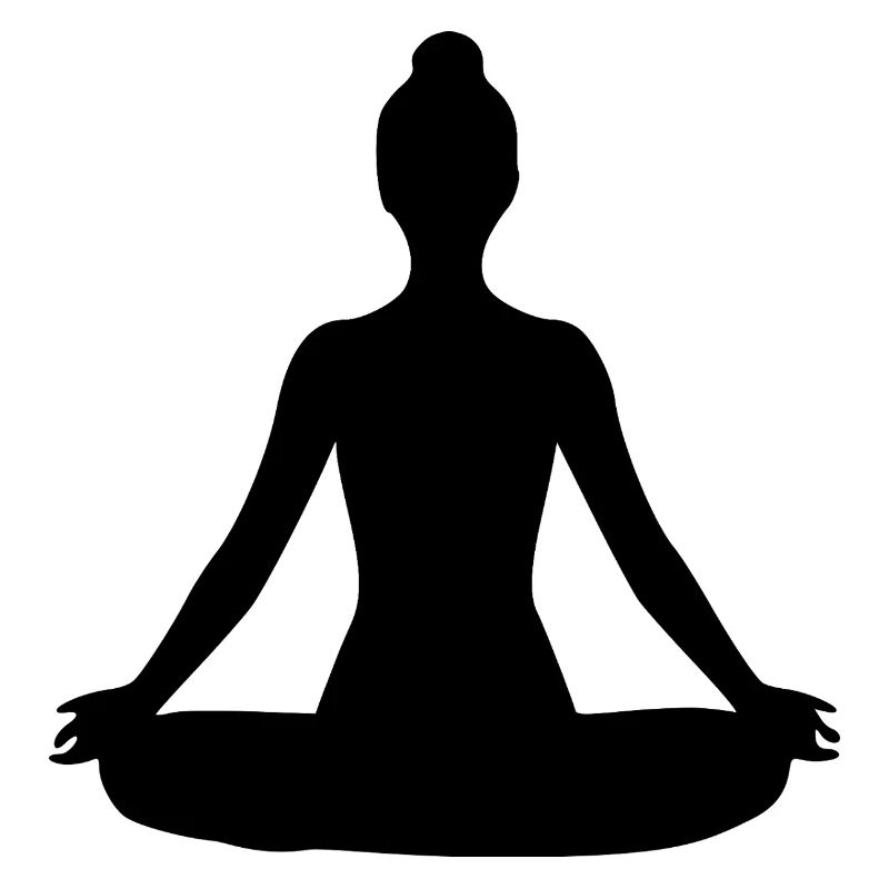 Yoga Forms Silhouettes Black