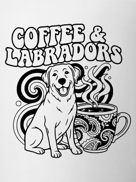 Coffee Labrador's Dog Outline