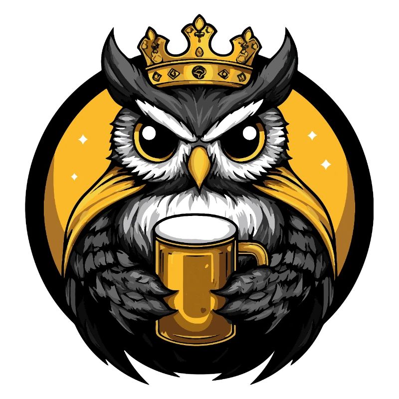 Eule Bier Lustig