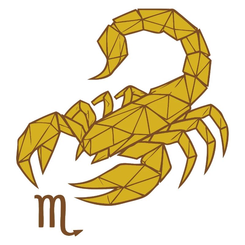 Geometric Gold Scorpio -Scorpio