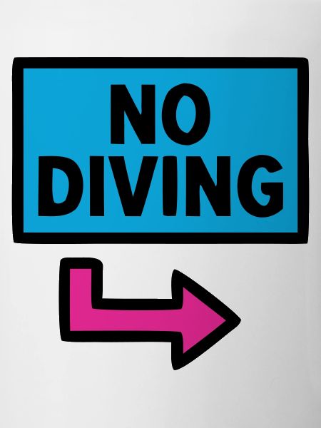 No Diving Sign Pool Retro