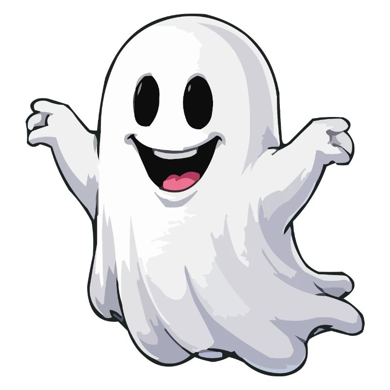 Cheerful Cartoon Ghost