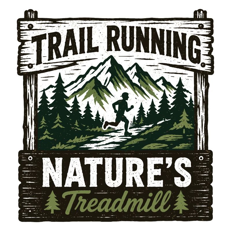 Panneau de la course sur sentier : Nature