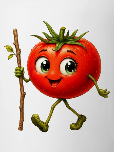 Tomato with stick