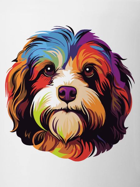 Buntes Hundeporträt Pop-Art