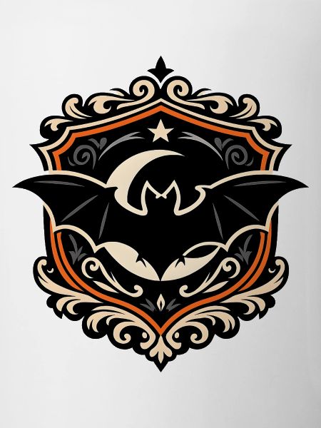 Dunkles Fledermaus Emblem
