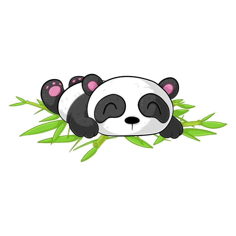 Sleeping cartoon panda