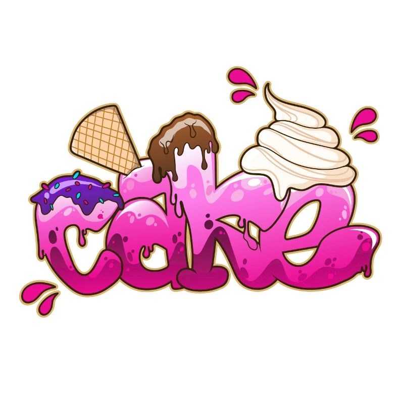 Cake Graffiti Schriftzug