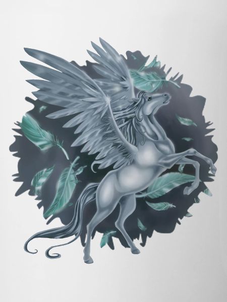 Pegasus with "Stain" background