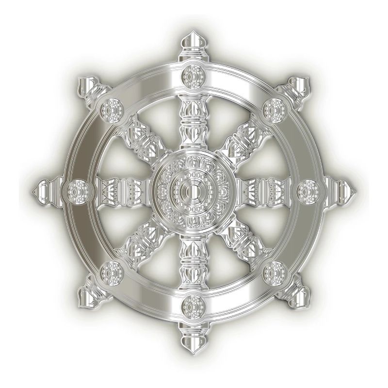 Dharma roue argent 3D