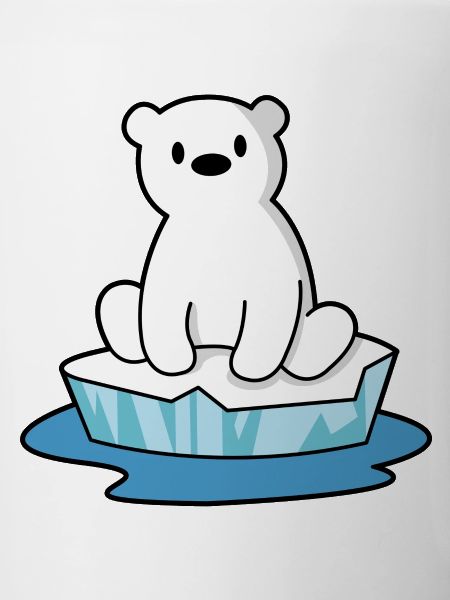 The sitting polar bear
