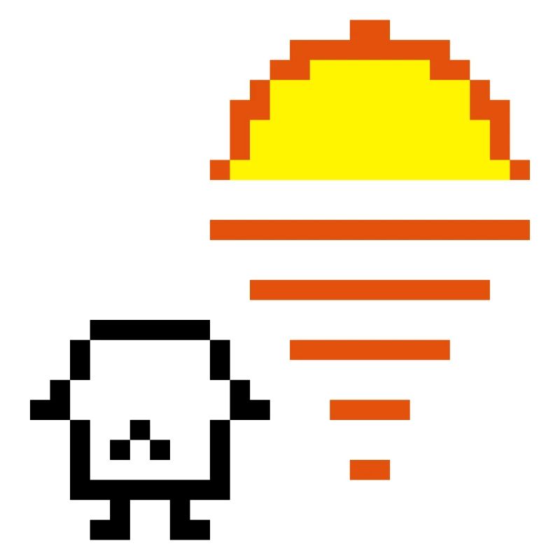 Retro 8 Bit Pixel Sunset
