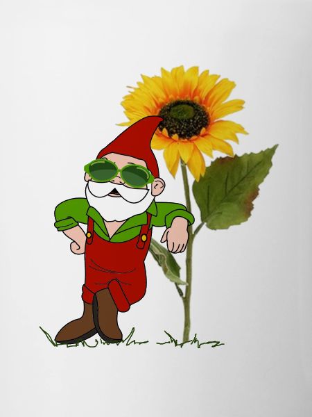 Gartenzwerg, Sonnenblume