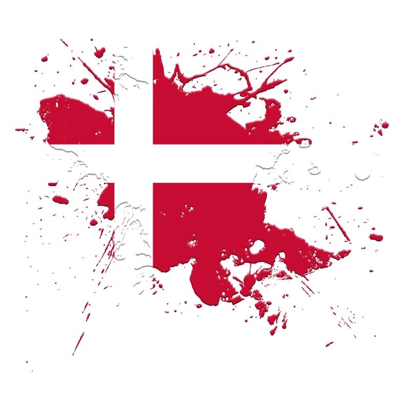 Drapeau du Danemark comme une touche de couleur