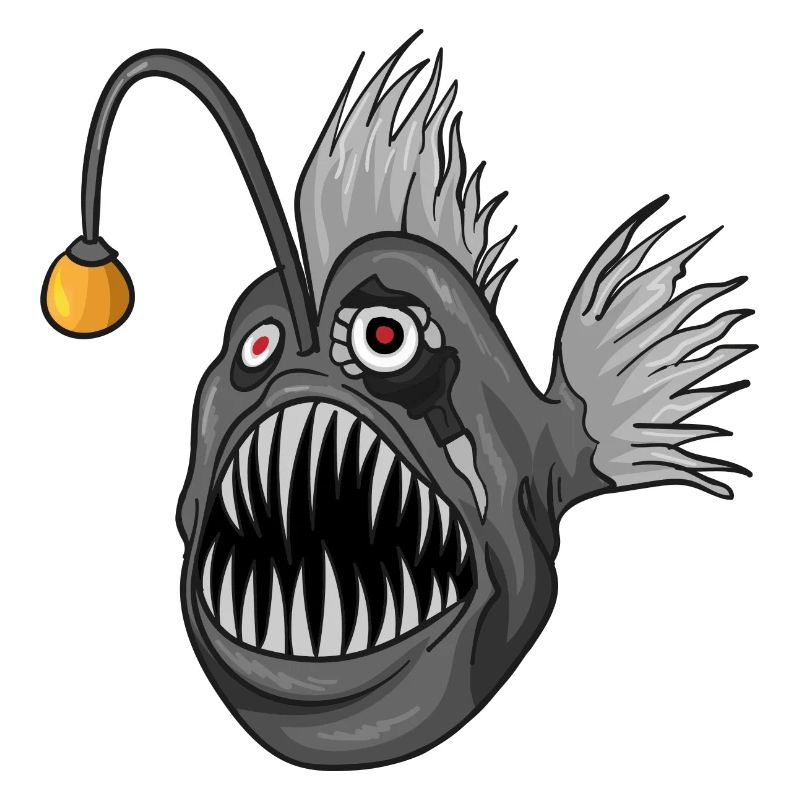 Un poisson du diable effrayant