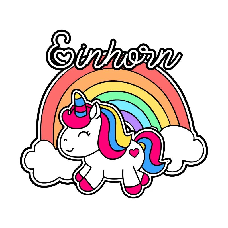 Einhorn mit Regenbogen