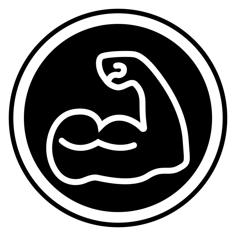 Muscles dumbbell icon