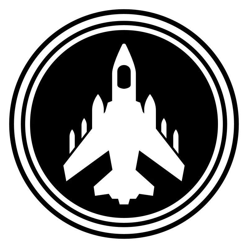 Airplane jet symbol