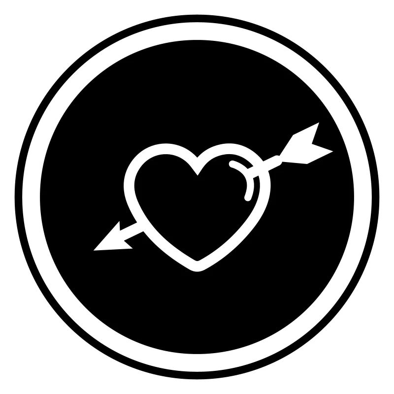 Flèche du symbole du cœur