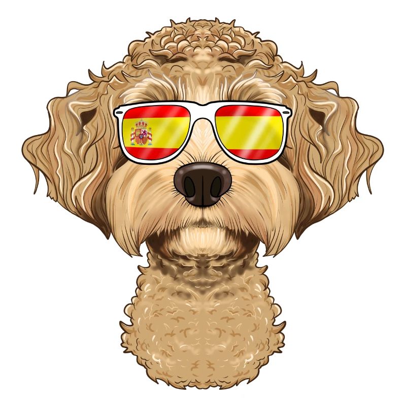 Labaradoodle I Lunettes de soleil Espagne I Drapeau espagnol