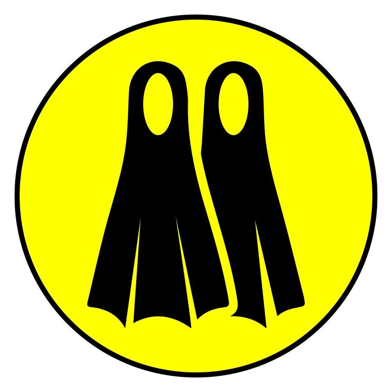 Cercle de nageoires de plongée