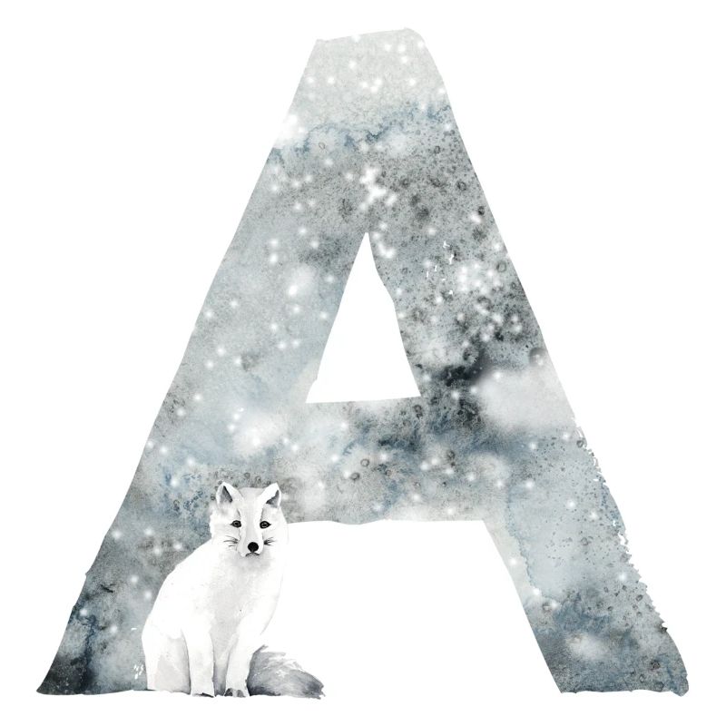 A – dekoratives Schriftzeichen – Winter